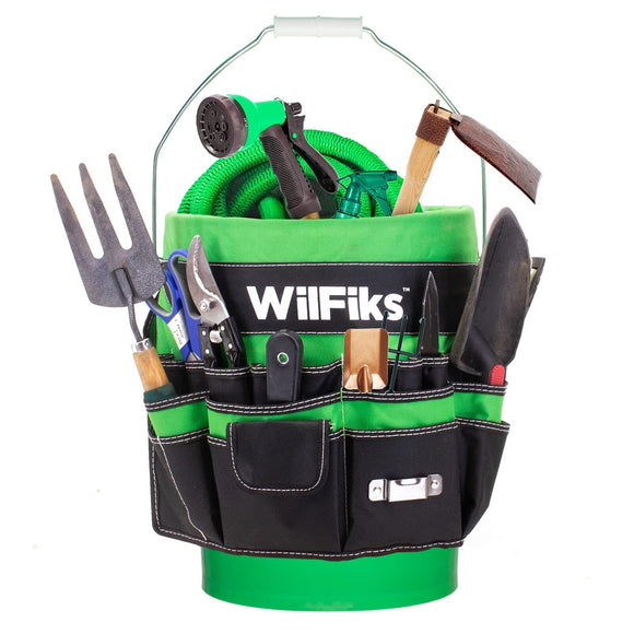 WilFiks Bucket Tool Organizer, Multi Purpose Exterior Hanging 5 Gallon Tool