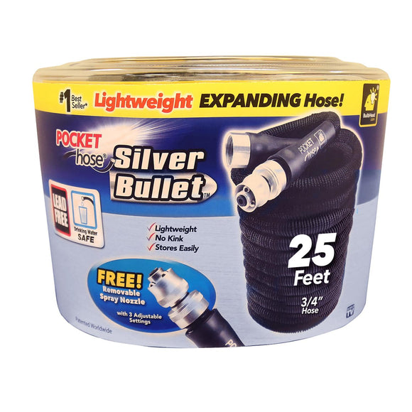Silver Bullet 25ft Pocket Hose - As Seen on TV