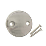 Universal Bathtub Drain Two Hole Overflow Face Plate Satin Nickel Finish
