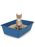 Petmate Open Cat Litter Box, Blue Mesa/Mouse Grey,M (Pack of 1), Made in USA