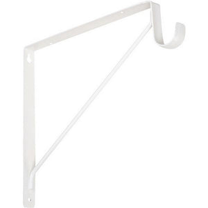 National Hardware N224-428 12.45" X 1" White Shelf/Rod Bracket