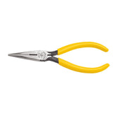 Klein Tools D203-6 Long Nose Side-Cutter Pliers, Induction-Hardened Cutting Knives and Curved Handles, 6-Inch