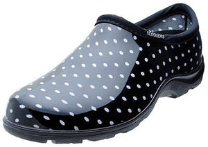 Sloggers 5113BP08 Garden Shoe, Black & White Polka Dot, Women's Size 8 - Quantity 12
