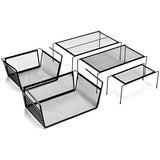 Kitchen Cabinet Organizer Set - Three Shelves, Two Under Shelf Baskets will Instantly Create Additional Cabinet or Counter Storage Space to Organize your Dishes, Glasses and Food Items. (5-Piece Set)