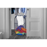 Handy Laundry Collapsible Mesh Foldable Hamper 14" x 14' x 24" Navy Blue