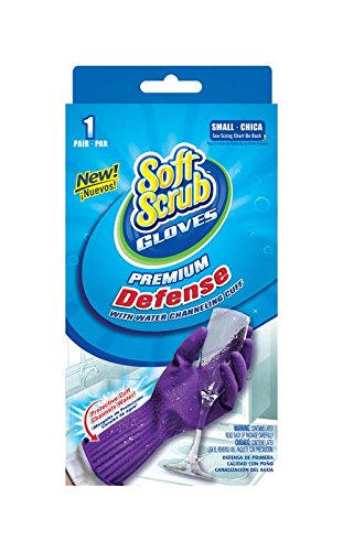 Soft Scrub 12811-16 Small Soft Scrub Premium Defense Purple Rubber Gloves