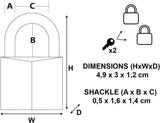 Master Lock 130D 1-3/6" Brass Padlock