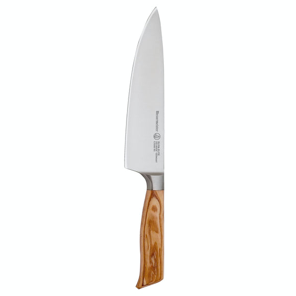 Messermeister Oliva Elite Stealth 8� Chef�s Knife - Fine German Steel Alloy Blade & Natural Mediterranean Olive Wood Handle - Rust Resistant & Easy to Maintain