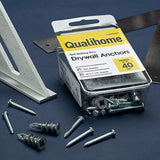 Qualihome Small Mini N.6 Zinc Self Drilling Drywall Anchors with Screws Kit