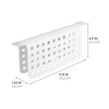 iDesign Plastic Kitchen Mat Sink Protector, The Euro Collection - 11" x 12", White