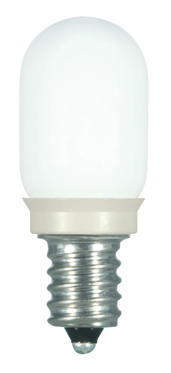 Satco S9176 Candelabra Light Bulb in White Finish, 2.06 inches, Candela, Frost