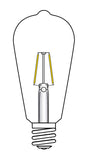 Satco S9579, 6.5/ST19/AMB/LED/E26/23K/120V, LED Light Bulb12