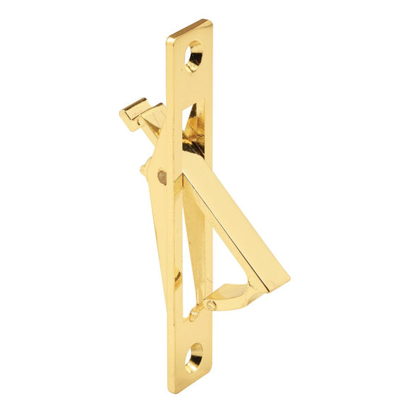 Prime-Line 161496 Pocket Door Flush Edge Pull, Polished Brass, Fasteners included (Single Pack)