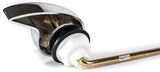 Front Mount Toilet Handle Replacement with 2 inch Universal Toilet Flapper Replacement and Chain, Chrome Polished