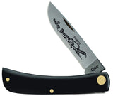 CASE XX WR Pocket Knife Sod Buster Junior Jet Black Synthetic Item #095 - (2137 SS) - Length Closed: 3 5/8 Inches