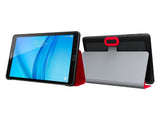 Incipio Galaxy Tab E Clarion Translucent Protective Folio (Red/Black)