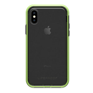 Lifeproof SLAM Series Case for iPhone X (ONLY) - Retail Packaging - Night Flash (Clear/Lime/Black)