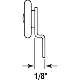 Slide-Co 161371 Closet Door Roller, Front, 1/8- In. Offset, 7/8- In. Nylon Wheel (2 Pack)