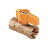 Midline Valve Y12FIP Premium Brass Gas Ball Valve, with Yellow Aluminum Alloy Handle, 1/2 in. FIP Connections