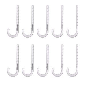 Highcraft PXJHNG012-10 PEX Support J-Hook Hanger with Nails for 1/2 in. Pipe, Rope, Cable Hard Plastic (10 Pack), White