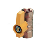 Midline Valve Y12FIP Premium Brass Gas Ball Valve, with Yellow Aluminum Alloy Handle, 1/2 in. FIP Connections