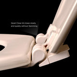 Highcraft B2TSWE Elongated Molded Wood Toilet Seat Easy Remove ? Adjustable Hinge, Bone