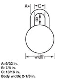 Master Lock 1588D Locker Lock Combination Padlock, 1 Pack, Magnification Lens, Color May Vary