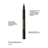 Arches & Halos Microblading Brow Shaping Pen - Fuller, More Defined Brow - Long-lasting, Smudge Resistant, Rich Color - Vegan and Cruelty Free Makeup - Warm Brown - 0.8 ml