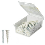 Qualihome Heavy Duty Plastic Self Drilling Drywall Anchors and Screws Kit (20 Pack)