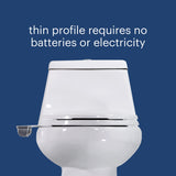 Brondell SS-250 SimpleSpa Thinline Essential Bidet Attachment for Toilet Seats with Adjustable Water Pressure, Side Arm Control, Thin Profile, Silver Knob (Dual Nozzle)
