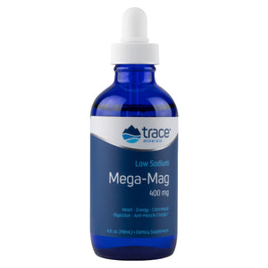 Trace Minerals | Mega-Mag 400 mg Liquid Magnesium Chloride | Supports Normal Heart Health, Calm Mood, Digestion, Sleep | Helps with Muscle Cramps | 30 Servings, 4 fl oz (1 Pack)