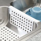 iDesign Plastic Kitchen Mat Sink Protector, The Euro Collection - 11" x 12", White