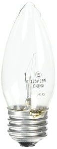 Westinghouse Lighting 0323100, 25 Watt, 120 Volt Clear Incand B11 Light Bulb, 1500 Hour 190 Lumen