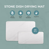 Eggssentials Drying Stone for Kitchen Counter with Stone Tray for Sink - Super Absorbent Kitchen Mat - Dry Mats for Kitchen Dishes - Drying Stone White, White Multi-Purpose.