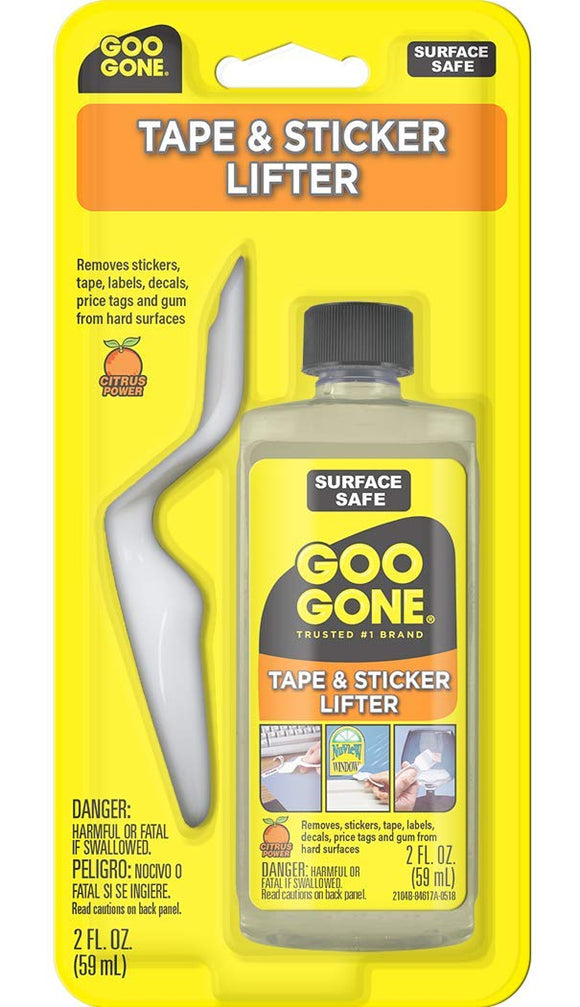 Goo Gone Sticker Lifter - Adhesive and Sticker Remover - 2 Ounce - Citrus Power Removes Stickers Tape Labels Decals Tags and Gum