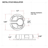 Highcraft PXCAP034-10 Metal Stud Insulator, Cushions 3/4 in. Pipe, Wiring PEX