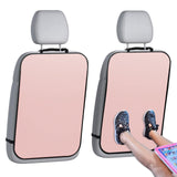 lebogner Back Seat Cover for Kids, 2 Pack Kick Mats Backseat Protector, Car Interior Travel Accessories Waterproof Kick Guard for Vehicles to Protect from Dirt, Mud & Scratches of Kids Feet, Pink