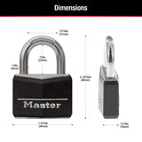 Master Lock 141D Covered Aluminum Keyed Padlock, Black (1)