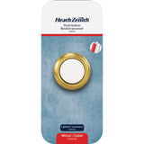 IQ America DP1101A Low Profile Minimal Traditional Recessed Gold Polished Brass Rimmed Wired Lighted Doorbell Residential use with DT1624 16V transformer