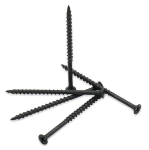 Qualihome #8 Coarse Thread Sharp Point Drywall Screw with Phillips Drive #2 Bugle Head, 1 Lb/Pound, Black, Ideal Screw for Drywall Sheetrock, Wood and More (3 Inch)