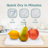 Stone Dish Drying Mat - White Drying Mat to Keep the Dishes Dry and Hygenic - Made up of Natural Diatomaceous Earth - Dish Drying Mats for Kitchen Counter.