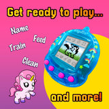 Giga Pets Angelic Unicorn Interactive Digital Pet, Upgraded Collector’s Edition Virtual Pets for Kids, 600+ Animations, 90’s Gaming, Boys, Girls Toys