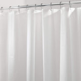 iDesign Waterproof PEVA Bathroom Shower Curtain Liner - 72" x 72", White