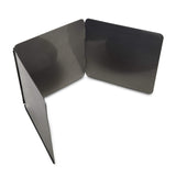 HIC Kitchen 3-Sided Splatter Guard, 9 x 30-inches folds flat to 9 x 10.25-inches, Carbon Steel