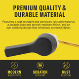 Qualihome Front Mount Toilet Handle, Universal Toilet Flush Handle, Elegant Toilet Lever, Complete Toilet Handle Replacement Kit, Heavy-Duty Toilet Tank Flusher Handle (Nickel Finish)