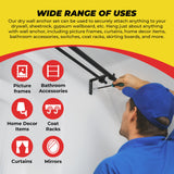 Qualihome Self Drilling Drywall Anchors - Plastic Anchors for Drywall, Gypsum Wallboard, Sheetrock - Screw Anchors for Multiple Wall Hanging Items - No Pre Drilling Required - 75 Lbs. (200 Pack)