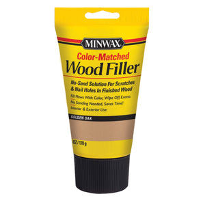 Minwax 448510000 Color-Matched Filler Wood Putty, 6 oz, Golden Oak, 6 Ounce