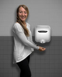 XLERATOR XL-BW Automatic High Speed Hand Dryer with White Thermoset (BMC)Cover