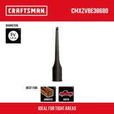 CRAFTSMAN CMXZVBE38680 1-7/8 in. Crevice Tool Wet Dry Vac Attachment, Industrial-Grade Shop Vacuum Accessory for Cleaning Tight Spaces, Fits 1-7/8 in. Hose Diameter