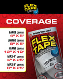Flex Tape, MAX, 4 in x 25 ft, White, Original Thick Flexible Rubberized Waterproof Tape - Seal and Patch Leaks, Works Underwater, Indoor Outdoor Projects - Home RV Roof Plumbing and Pool Repairs
